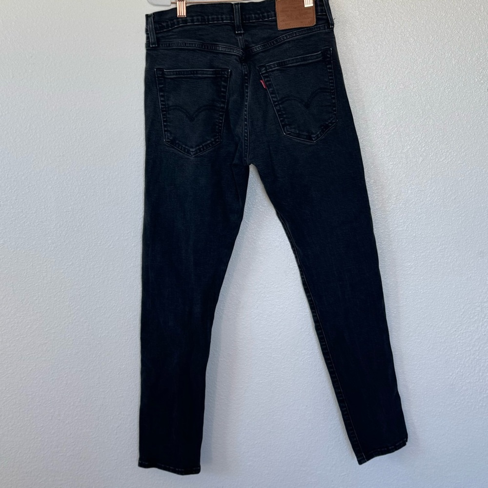 Levis 512 Slim Taper Fit Stretch Jeans Black Gray Size 32 x 32 *Actual 29 Inseam - Picture 4 of 8